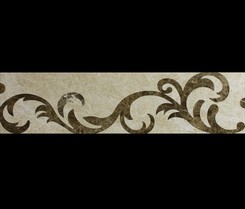 Орнамент из натуральных камней Dark Emperador + Cappuccino B06-2C на керамике от Elegant Stone